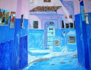 Peinture de Catherine James: Chefchaouen