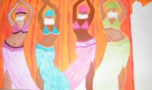 Peinture de Cris R: 4  Danseuses Orientales