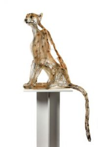 Sculpture de Breval: GUEPARD  3 à L 'affût