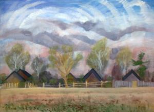 Peinture de Laurence Guillon: isbas à Krasnoïé