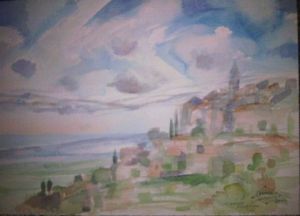 Peinture de Laurence Guillon: La Garde Adhémar