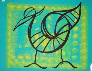 Peinture de GHIS: POULE QUADRILLEE 