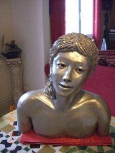 Sculpture de Muriel Lumimu: jeune berger