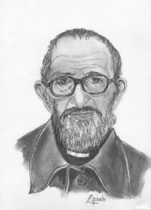 Dessin de franck zacchi: abbé pierre