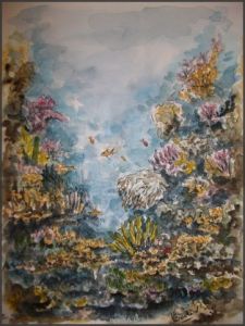 Peinture de valerie CROCHARD: Coraux des caraïbes