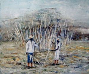 Peinture de Catherine VALETTE: La récolte 2011