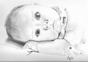 Dessin de franck zacchi: regard d'enfant