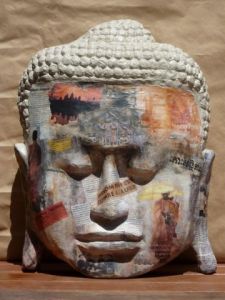 Sculpture de CHRISTELLE RONSEN: Spirit' head ANGKOR WAT