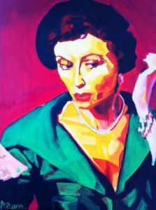 Peinture de adam brigitte: la robe verte