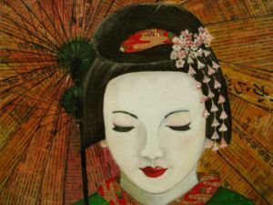 Peinture de florence Baudoux: geisha