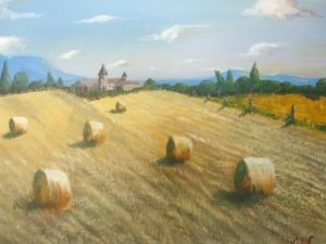 Peinture de Ludovic Clemenceau: moisson