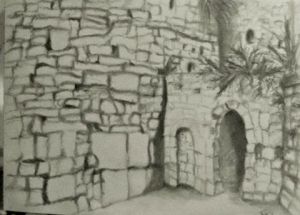 Peinture de JACQUELINE SARAH UZAN: vue du kottel