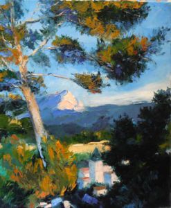 Peinture de Veronique LANCIEN: STE VICTOIRE vue de Puyloubier