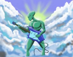 Art_numerique de Filoo: Alien guitariste