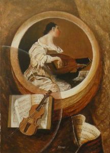 Peinture de Frank GODILLE: Accordez moi un instant