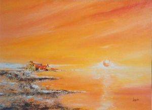 Peinture de genevieve lagarde: 4  Couché de soleil