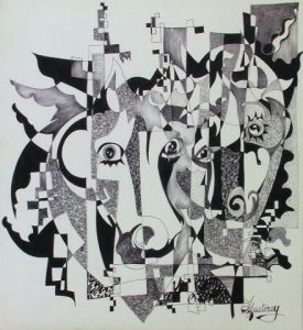 Peinture de MURIEL AUSTRUY: tête de cheval