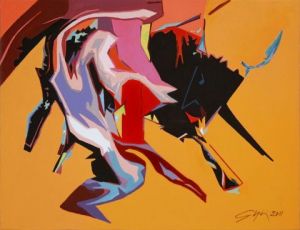 Peinture de Ghu: Corrida