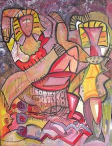 Peinture de RIHAB : Peintre et modèle 