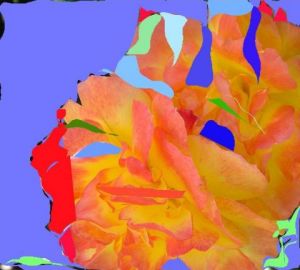 Art_numerique de Christiane Jousset: rose retouchée