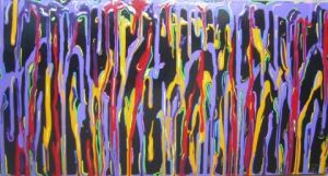 Peinture de carole zilberstein: plaque de caoutchou