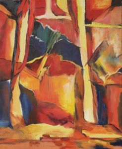 Peinture de janine chetivet: rouge