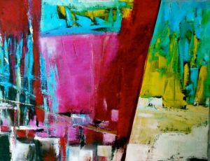 Peinture de dominique Phenix: il fait chaud à New York