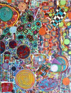 Peinture de Embe: le jardin de ma mére 