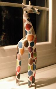 Sculpture de MURIEL AUSTRUY: girafe d'europe (la dernière)