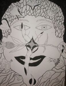 Oeuvre de mangue: pendule