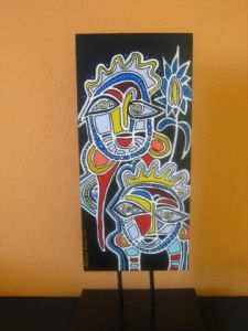 Sculpture de ANTOINE MELLADO: masques de fête