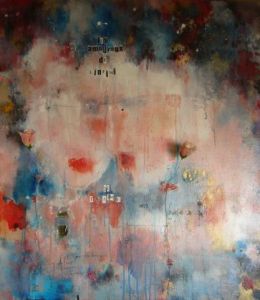 Peinture de isabelle petit: les amoureux de l'infini