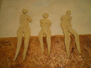 Peinture de REITER Nicole: 3 silhouettes