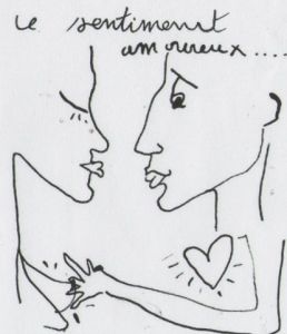 Dessin de isabelle petit: le sentiment amoureux