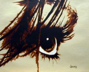 Peinture de guionie jean: regard intense