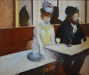 Peinture de Gerard MUSELET : L'absinthe (DEGAS) copie