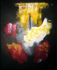 Peinture de Caroline roux: none en priére