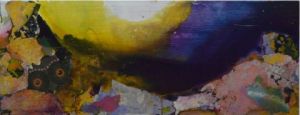 Peinture de antu: tryptique (violet)