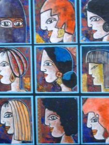 Peinture de ANTOINE MELLADO: Melting pot de l'île de la réunion.