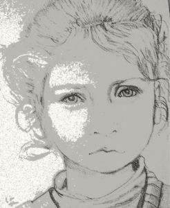 Dessin de Momaur: jeune fille 