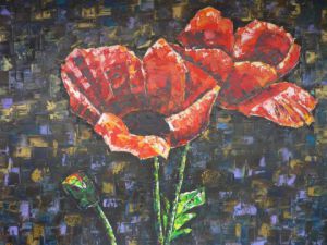 Peinture de Olivia BOA: Le couple de Coquelicots