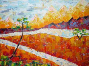 Peinture de Olivia BOA: Les routes du désert