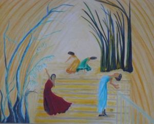 Peinture de Muriel Leveque: Mise en scène