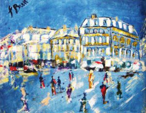 Peinture de FABRICE BRETT: miroir d eau