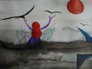 Peinture de BRIGITTE BASPEYRAS: aube