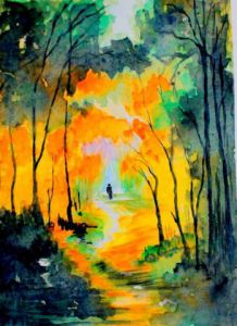 Peinture de charles : le tunnel sous bois