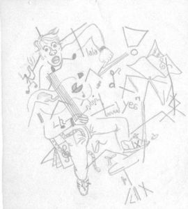 Illustration de Caro: Guitariste...