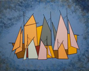 Peinture de NYLS Eliot: Jeu de Voiles