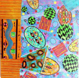 Peinture de Embe: la mama smoke on the water