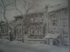 Dessin de piartigino: Vieille maison à NIJNI